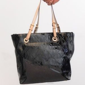 Michael Kors Black Mirror Monogram Shoulder Bag